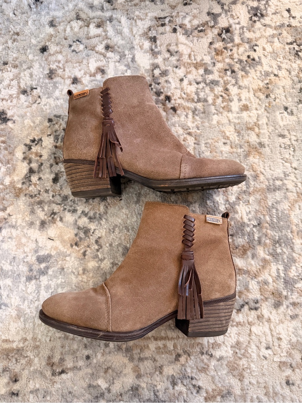 Pikolinos Suede Tassel Ankle Boots